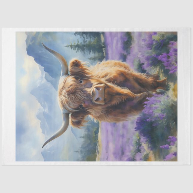 Papel Tecido De Vaca De Montanha (Frente )