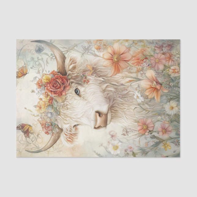 Papel Tecido de Vaca em Terras Altas (Frente )