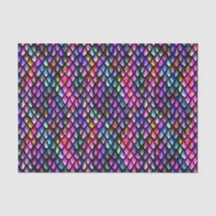 Papel Tecido do Arco-Íris Dragão Escala