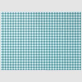 Papel Tecido do Padrão Teal & White Gingham