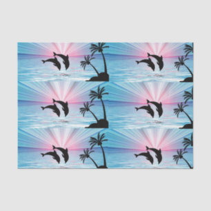Papel Tecido Dolphin Sunset