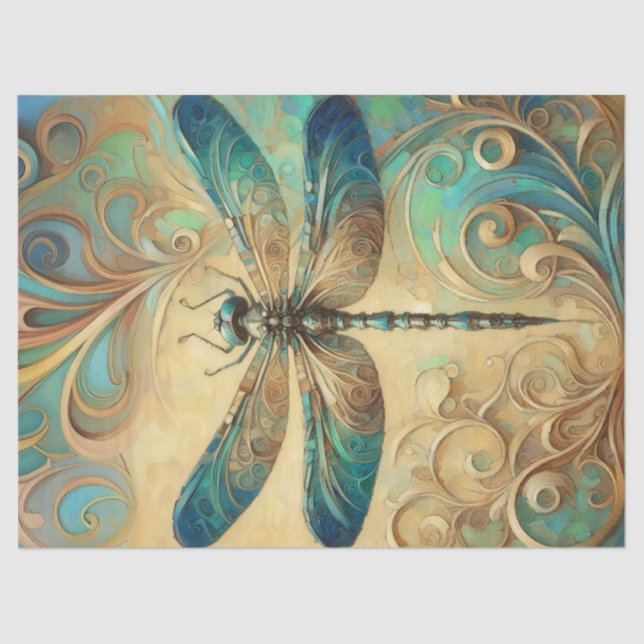 Papel Tecido Dragonfly Elegance (Frente )