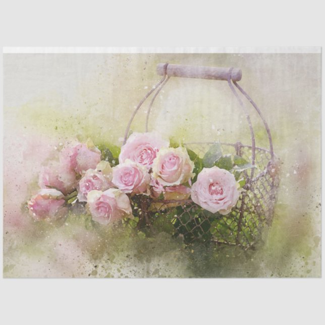 Papel Tecido Floral (Frente )