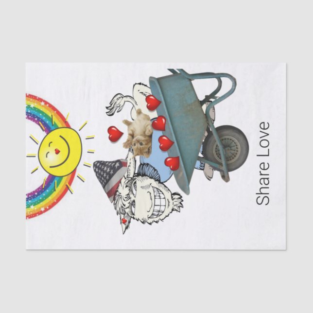 Papel Tecido Gatinho Gatinho Vermelho Compartilham (Frente )