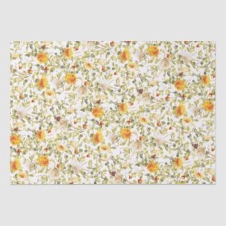 Papel Tecido Inspirado em Rosas Laranja Vitoriano