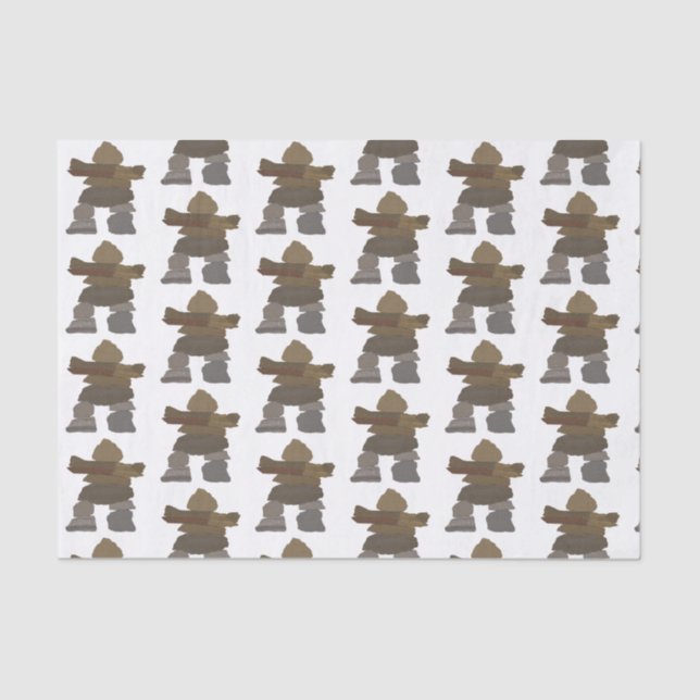 Papel Tecido Inukshuk (Frente )