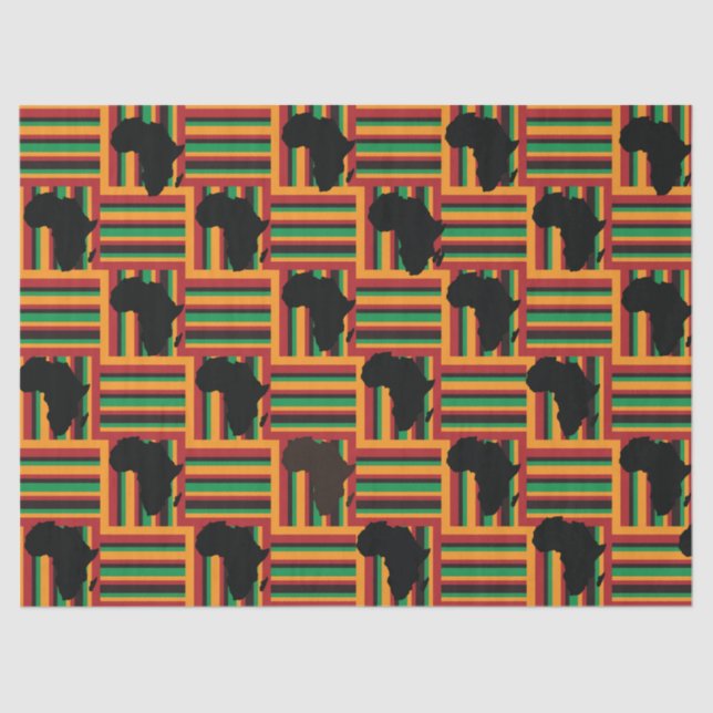 Papel Tecido Kente, Papel De Moldagem Kente (Frente )