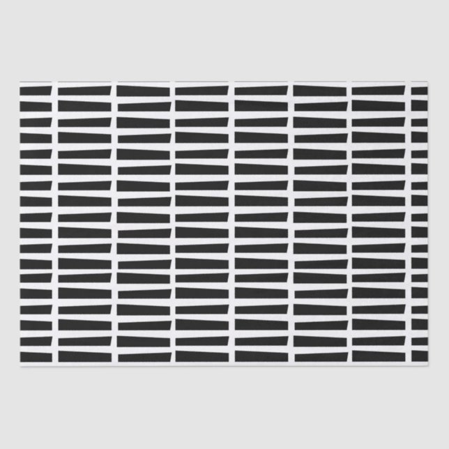 Papel Tecido / Linhas Pretas Abstrato (Frente )