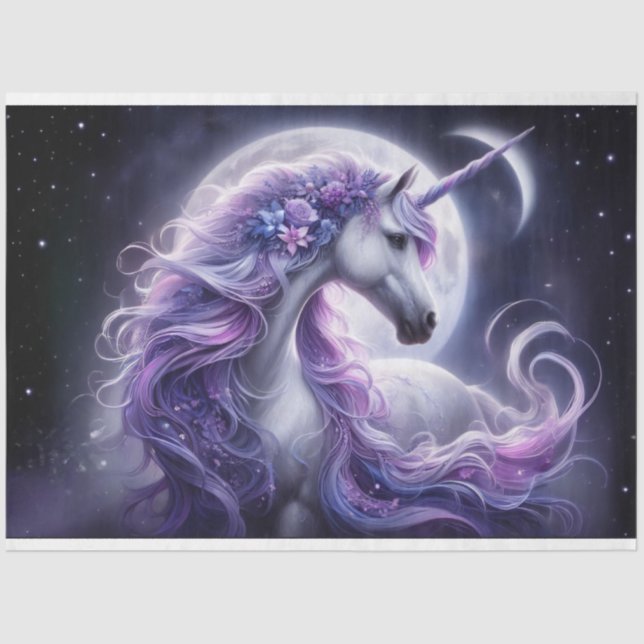 Papel Tecido Moon Unicorn (Frente )