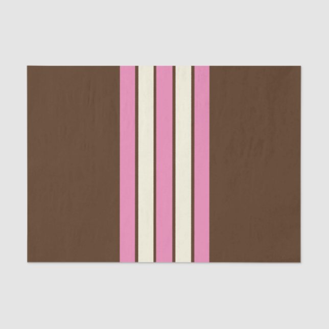 Papel Tecido napolitano (Castanho, Rosa E Creme) (Frente )