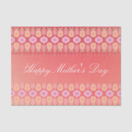 Papel Tecido no Dia de as mães Flor De Coral Cor-D