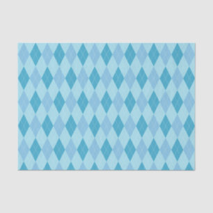 Papel Tecido Padrão de Argyle de Tom Azul