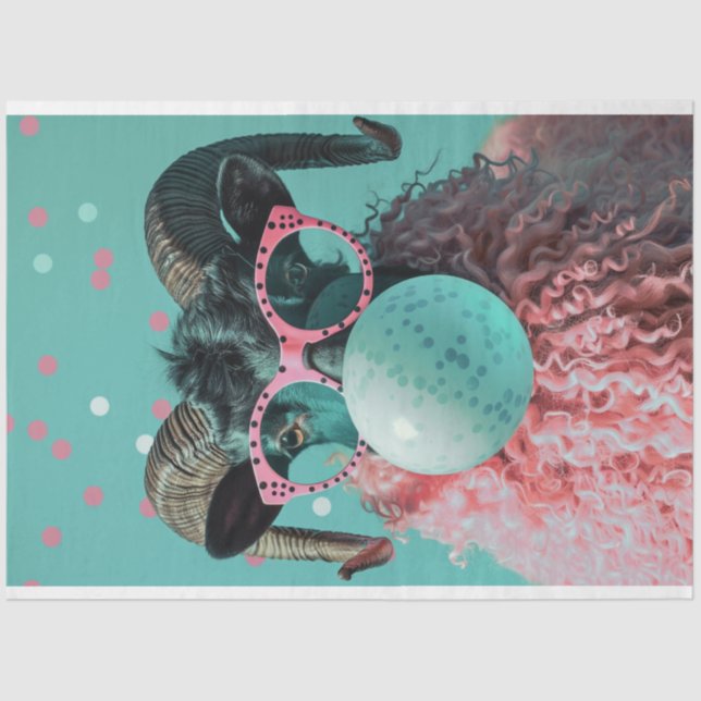 Papel Tecido para Decoupage de Goma de Bolha Flutu (Frente )