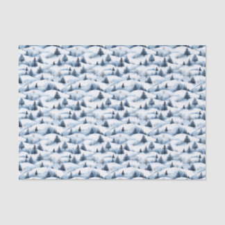 Papel Tecido para Paisagem de Inverno de Neve