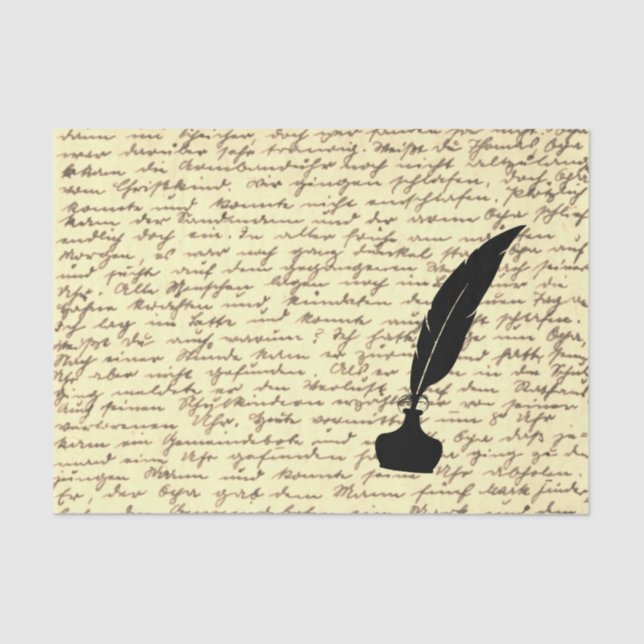 Papel Tecido Presente com Letra Antica (Frente )