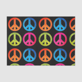 Papel Tecido Presente com Sinais de Paz