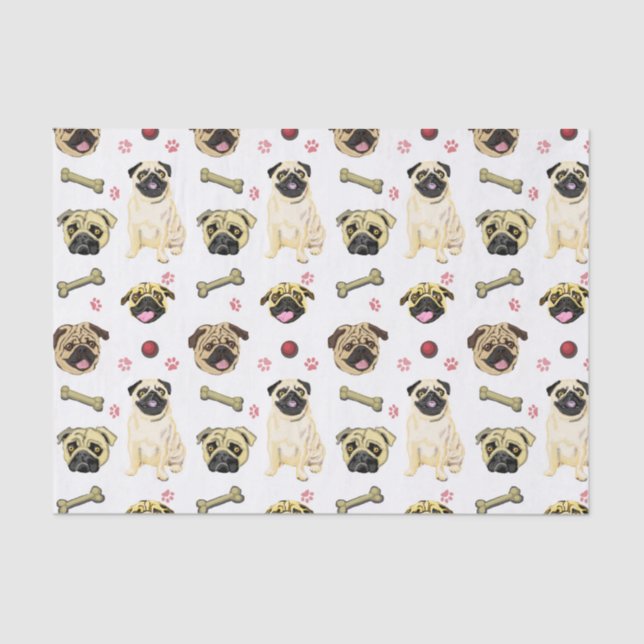Papel Tecido Pug Art (Frente )