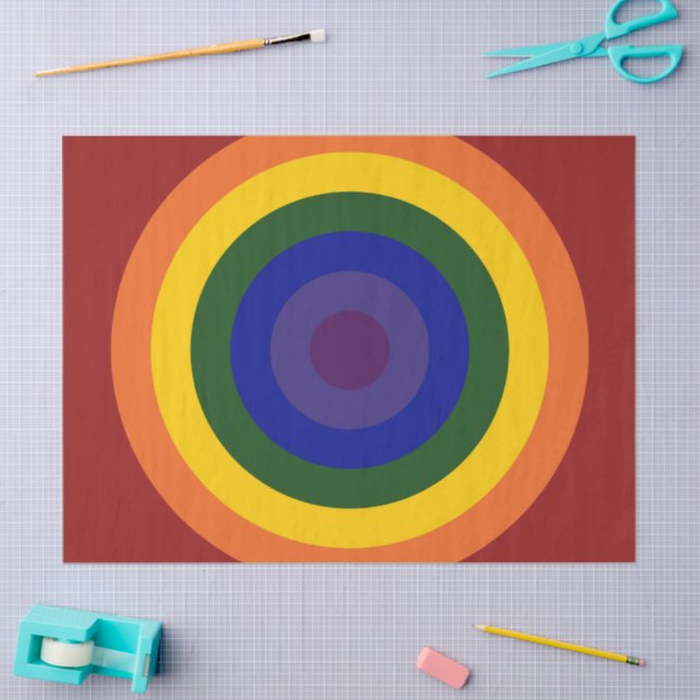 Papel Tecido Rainbow Bullseye (Arte )