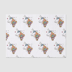 Papel Tecido Rainbow Unicorn
