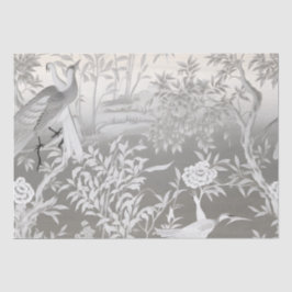 Papel Tecido Silver Chinoiserie