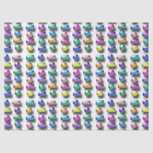 Papel Tecido - Três Formas Dimensionais (Frente )