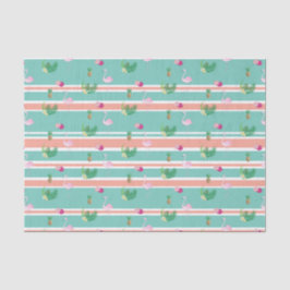 Papel Tecido Tropical Flamingo Wraping