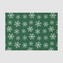 Papel Tecido Verde em Floco de Neve