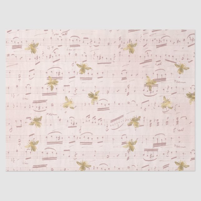 Papel Tecido Vintage Honey Bee Series Design 3 (Frente )