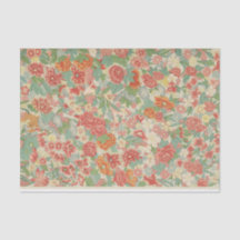 Papel Tecido William Morris Floral Laranja