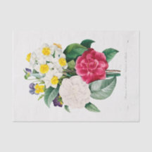 PAPEL TECIDOS: CAMELLIA NARCISSUS E PANSY