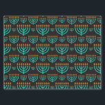 Papel Tecidual Chanucá Menorah Azul<br><div class="desc">Um Festival Azul Festivo De Luzes Menorah Papel Tecido Para Presentes De Chanucá</div>