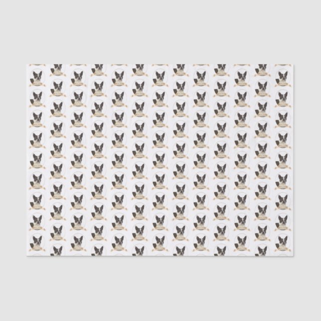 Papel Tecidual da Boston Terrier (Frente )