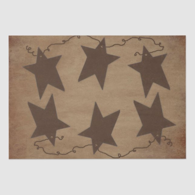 Papel Tecidual das Estrelas Rusty (Frente )