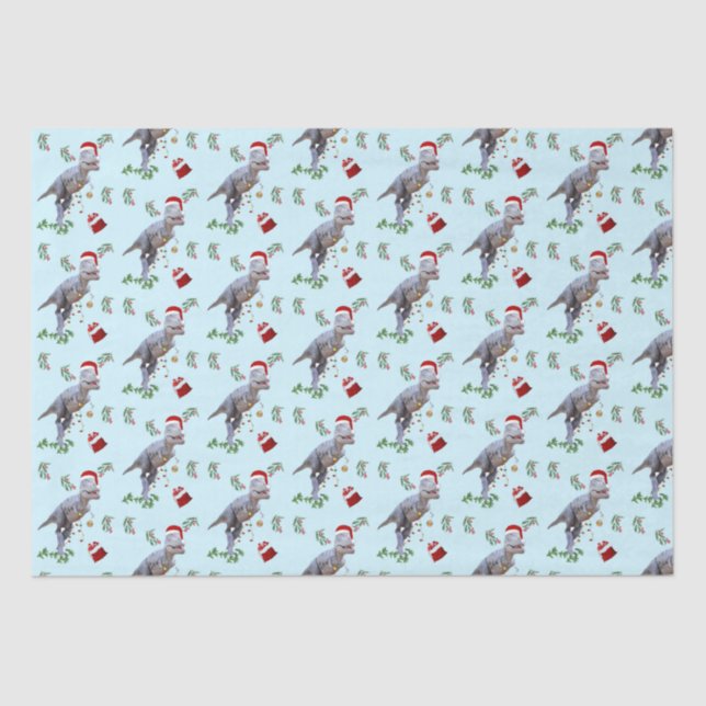 Papel Tecidual de Natal Dinossauro (Frente )