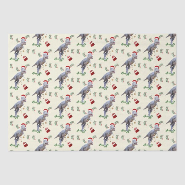 Papel Tecidual de Natal Dinossauro (Frente )