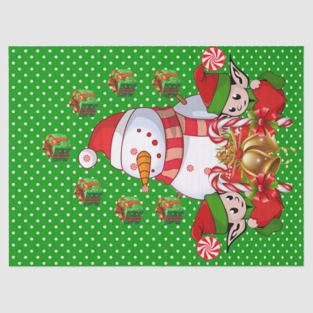Papel Tecidual de Natal Elf (Frente )
