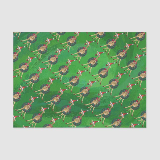 Papel Tecidual de Natal Girafa (Frente )
