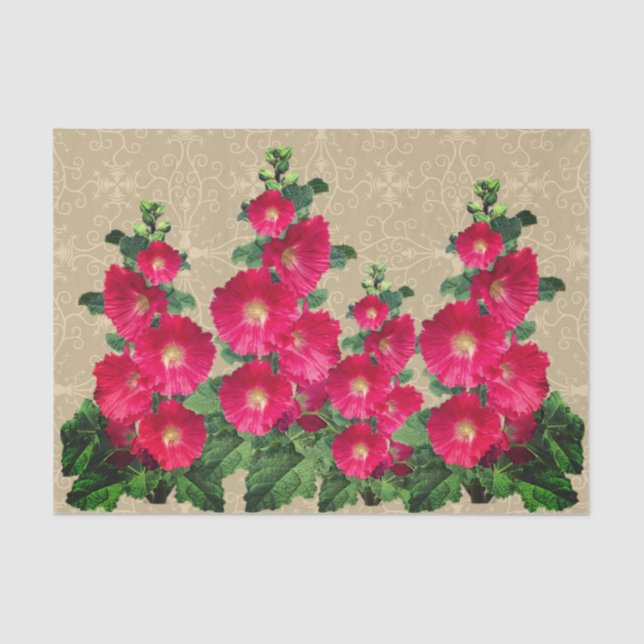 Papel Tecidual Hollyhocks (Frente )