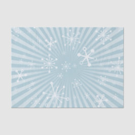 Papel Tecidual Leve Azul Moderno Flocos de Neve