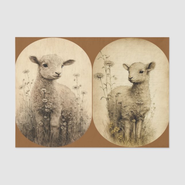 Papel Tecidual para Borregos Vintage (Frente )