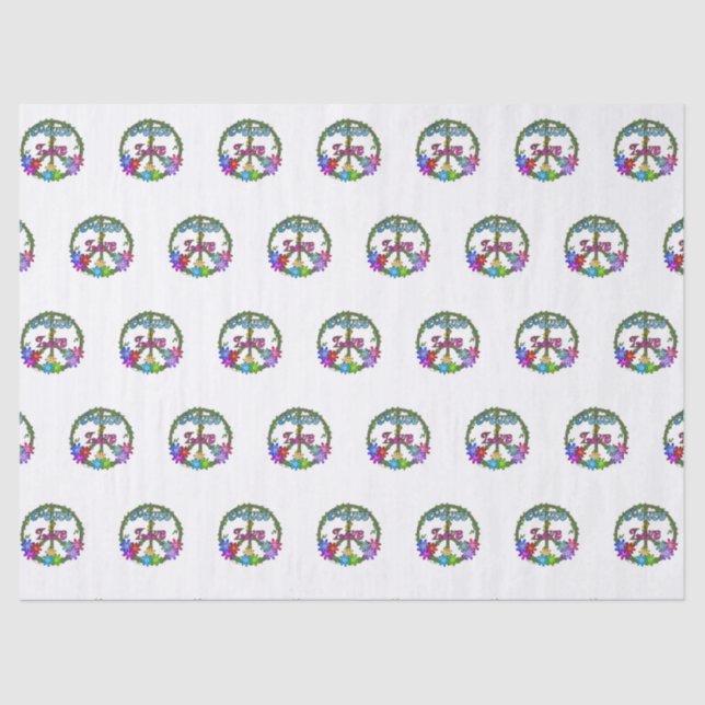 Papel Tecidual - Paz e Amor (Frente )