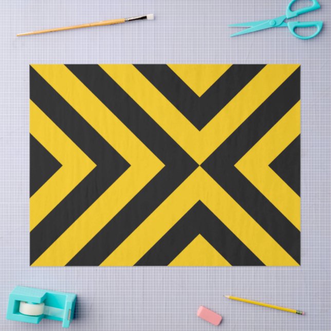 Papel tecidular amarelo e preto (Arte )
