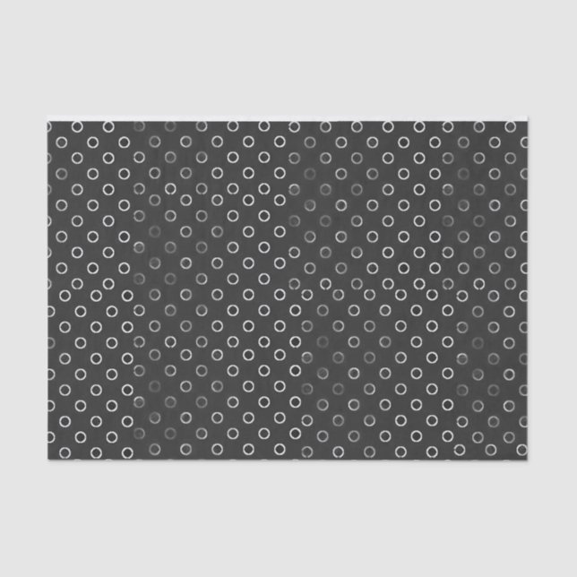 Papel tecidular - Círculos Pretos e Brancos (Frente )