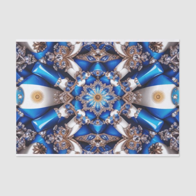 Papel tecidular com cores argentinas design (Frente )