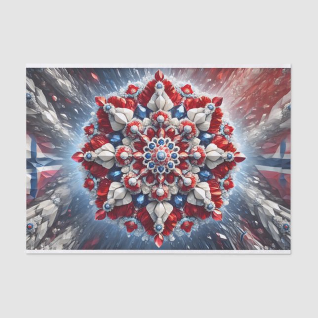 Papel tecidular com cores norueguesas design (Frente )