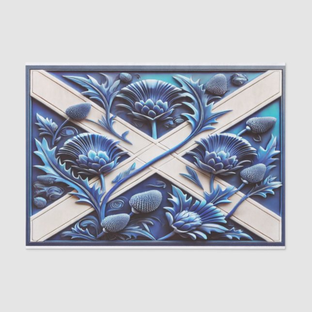 Papel tecidular com design de istos escoceses (Frente )