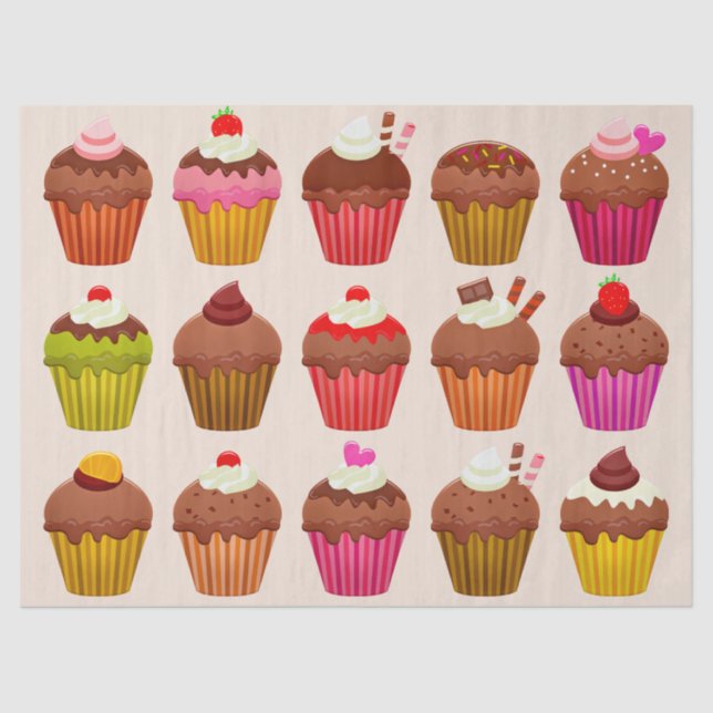 Papel tecidular cupcakes (Frente )