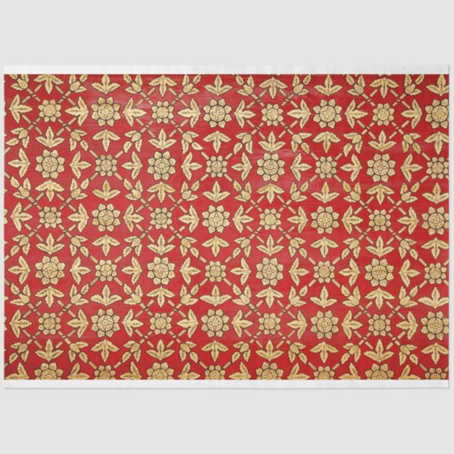 Papel tecidular das flores ouros (Frente )