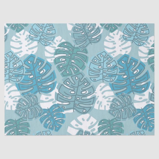 papel tecidular das folhas azuis (Frente )