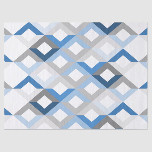 papel tecidular de chevrons azul (Frente )